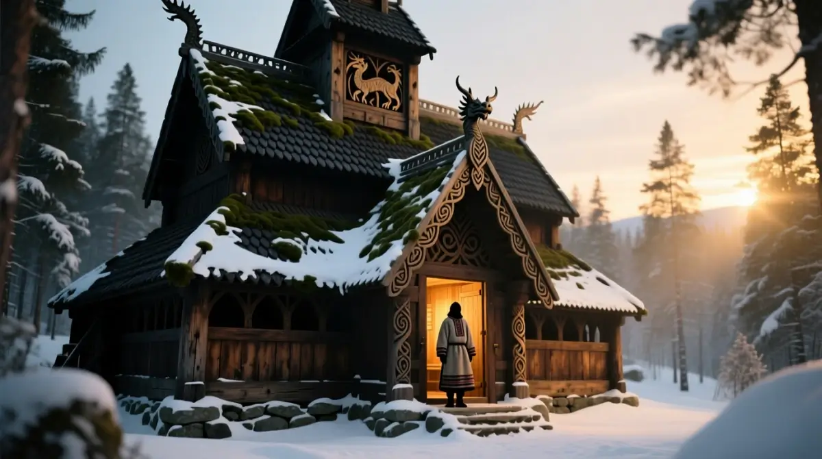 Деревянная церковь Урнес — древнейший ставкирк Норвегии и объект Всемирного наследия ЮНЕСКО